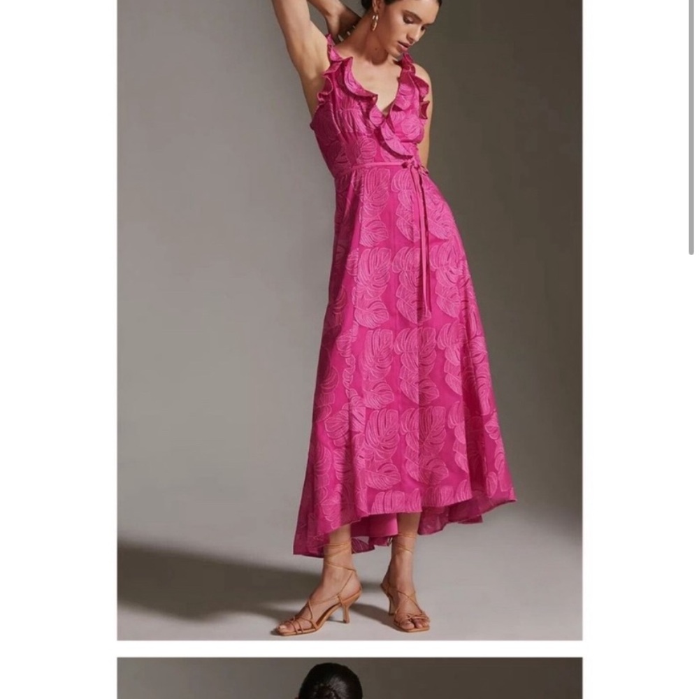 Hutch for Anthropologie Free People pink wrap dress M medium